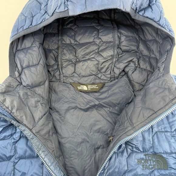 Men's The North Face ThermoBall Hooded Jacket Navy L Insulated - Picture 8 of 16